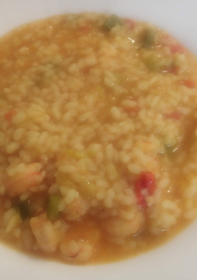 Una foto de Arroz meloso con gambas