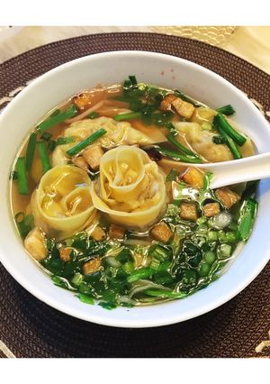 A picture of Dumpling Soup 🍲🍲🍲.