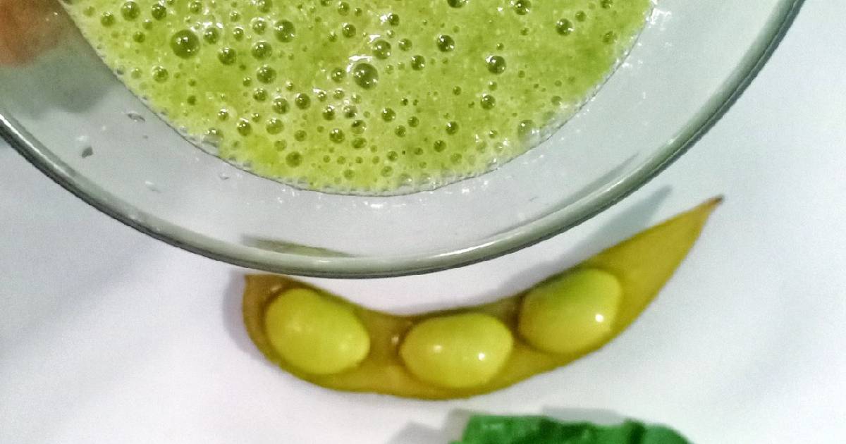 Resep Smoothies sawi hijau himsalt edamame tidak pahit oleh Innayah Roza Cookpad