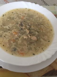 Tárkonyos-tejszínes-gombás raguleves 🐤🍄🥕 recept fotója
