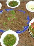 كبده بانيه مع سلطات ومية ويسكي تهبل