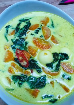 Foto resep Bobor bayam wortel telur puyuh