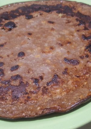 Una foto de Panqueques fit de banana y chocolate