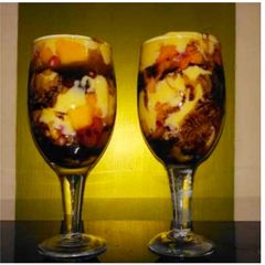 A picture of Double chocolate fruity mousse.