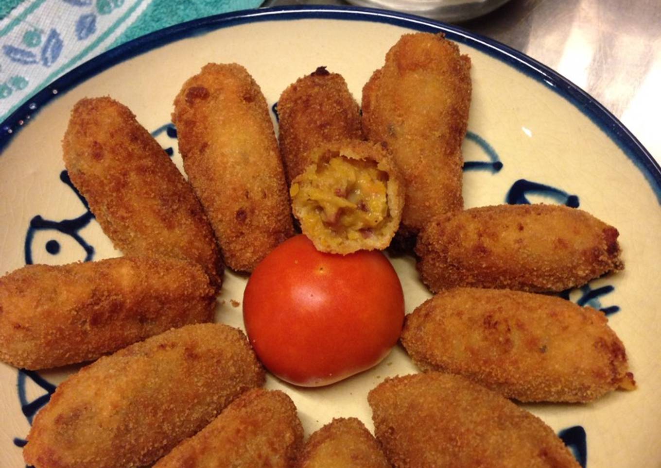 Croquetas de jamón y calabaza con un toque de jengibre