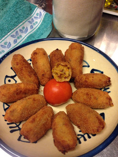 Una foto de Croquetas de jamón y calabaza con un toque de jengibre