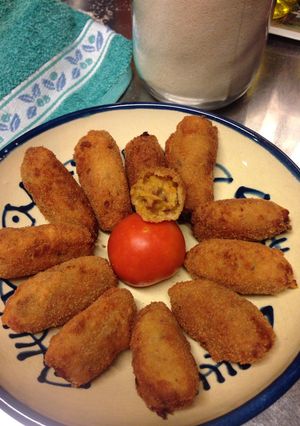 Foto principal de Croquetas de jamón y calabaza con un toque de jengibre