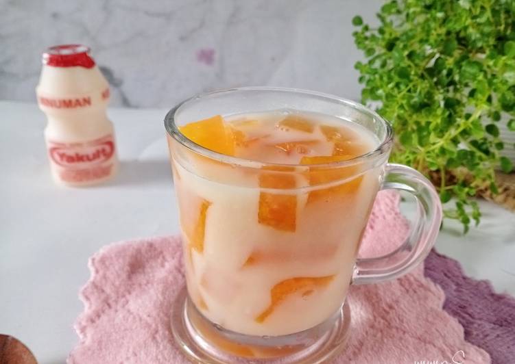 Olahan Yakult jely mangga (minuman) | Bahan Membuat Yakult jely mangga (minuman) Yang Paling Enak