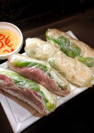 越南春捲(煙燻牛vs雞胸肉) 的食譜成品照片