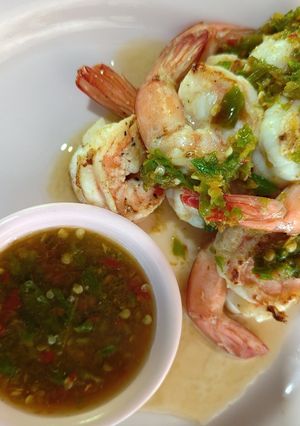รูปของ กุ้งคั่วราดพริกเกลือ
