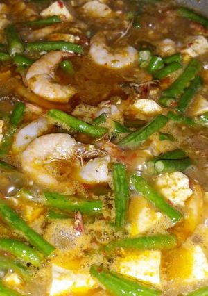 Foto resep Udang tahu kacang pedas manis maknyuss