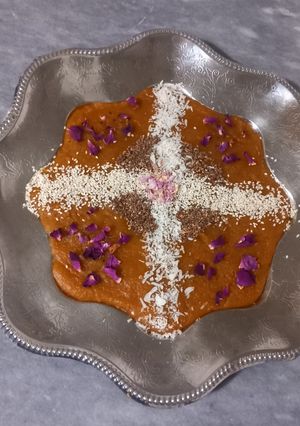 عکسی از دستور حلوا زعفرانی مخصوص