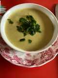 Crema de arvejas y zanahoria (guisantes partidos y secos)