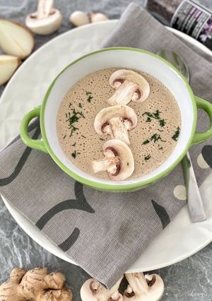 Une photo de Soupe-crème de champignons