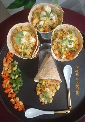 પાપડ કોર્ન ચાટ (Papad Corn Chaat Recipe In Gujarati) રેસીપી મુખ્ય ફોટો
