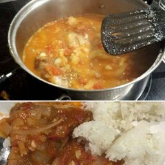 A picture of Trondro Lafika (Fish & potatoes).
