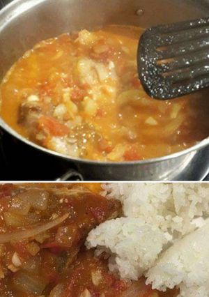 A picture of Trondro Lafika (Fish & potatoes).