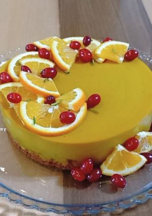 عکسی از دستور کیک محلبی زعفرانی