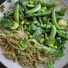 A picture of Green ‘Cha Soba’ Noodle Salad.