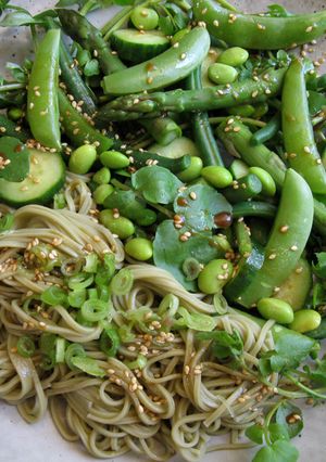 A picture of Green ‘Cha Soba’ Noodle Salad.