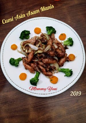 Foto resep Cumi Asin Asam Manis Nanas