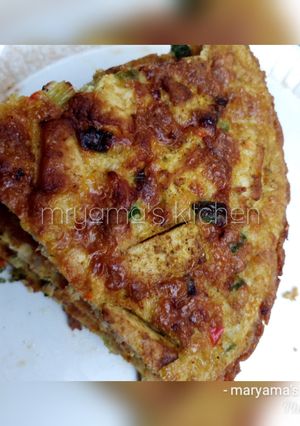 A picture of Awara/Tofu fritata/pizza😍.