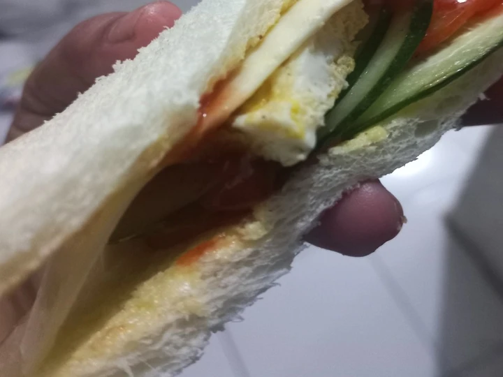 Cara Gampang Membuat Resep Sandwich telur sederhana ide bekal sekolah yang Uenak Anti Ribet, Mantap