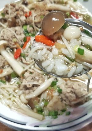 รูปของ ข้าวต้มเห็ดหมูสับ