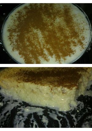 Una foto de Arroz con leche y huevo