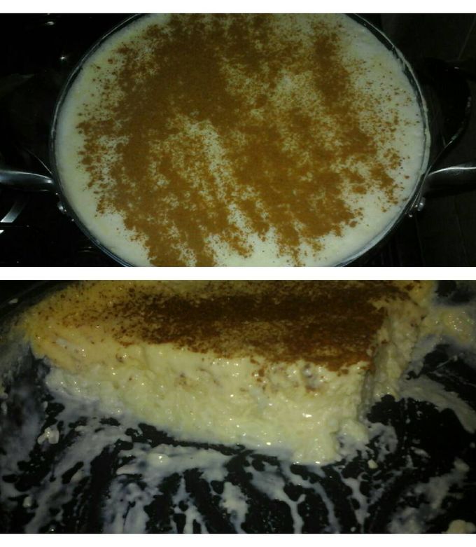 Una foto de Arroz con leche y huevo