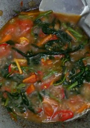 Foto resep Cah Kangkung Terasi Pedas