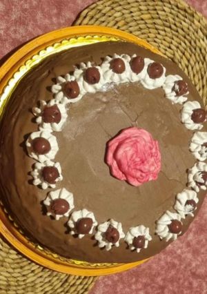 Cukormentes csokis- meggyes torta recept fotója