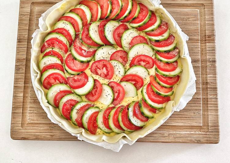 Tarte courgettes tomates légère