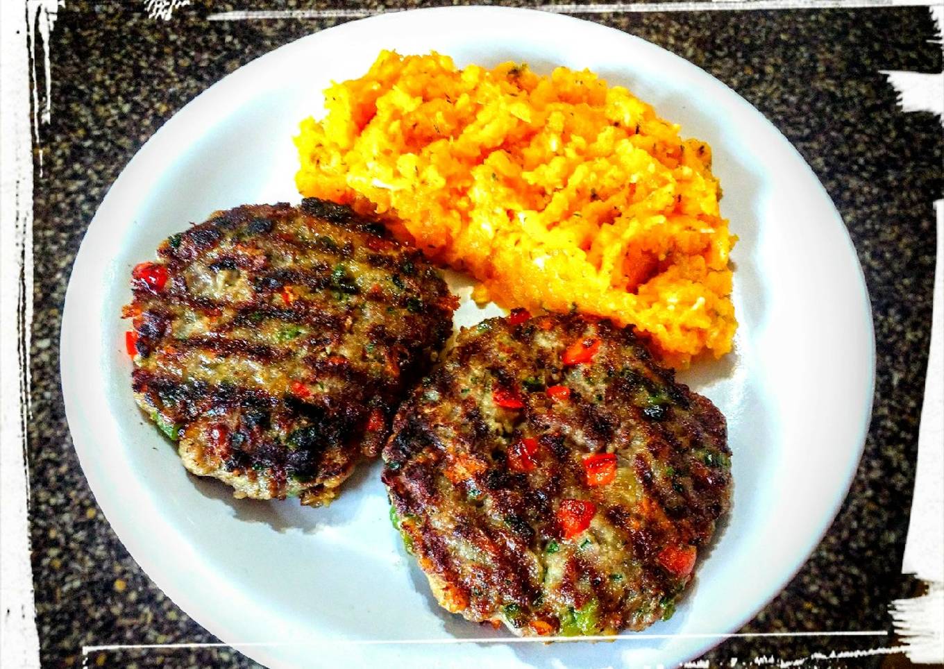 Hamburguesas con Puré de Calabaza y Queso