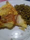 Potato Frittata with a Side of Peas
