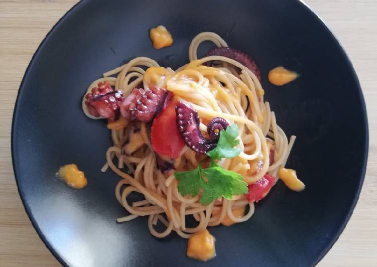 Vermicelli con polpi e gocce di zucca 🐙😋🍝