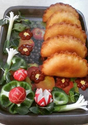 عکسی از دستور اشترودل مرغ و قارچ