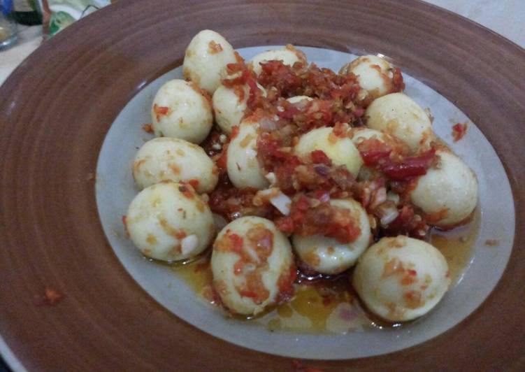 Resep Sambal telur puyuh ala mirza, Lezat