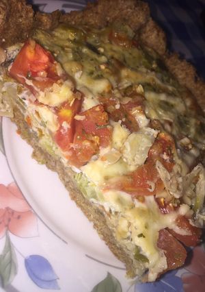 Una foto de Tarta de Puerros, Tomate, Huevos y Queso 😋