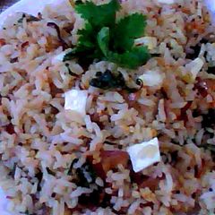 A picture of Palak Paneer Pulao.