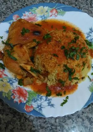 صورة لوصفة برغل مع صلصة بندوره 😋👍
