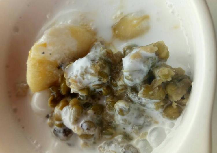 Bagaimana Membuat Kolak Pisang Kacang Hijau saus siram, Bisa Manjain Lidah