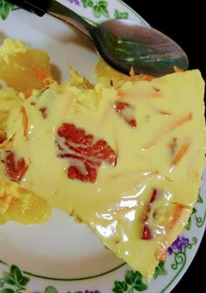 Una foto de Gelatina de piña, zanahoria y nuez 🍀