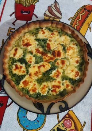 Una foto de Tarta de espinaca y queso