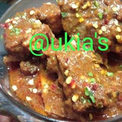 A picture of Beef meat soup with daddawa.