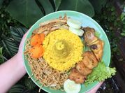 Gambar tumpeng mini kunyit bubuk
