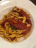 Spaghetti alla chitarra con filetti di pomodoro confit rapido