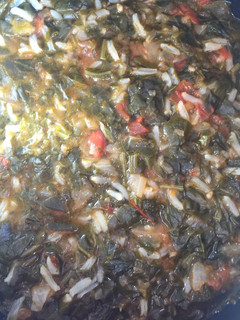 A picture of Spinach with Rice.