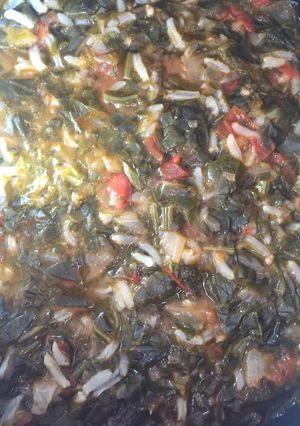 A picture of Spinach with Rice.
