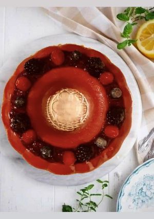 Foto di Flan di Fragole e Cocco